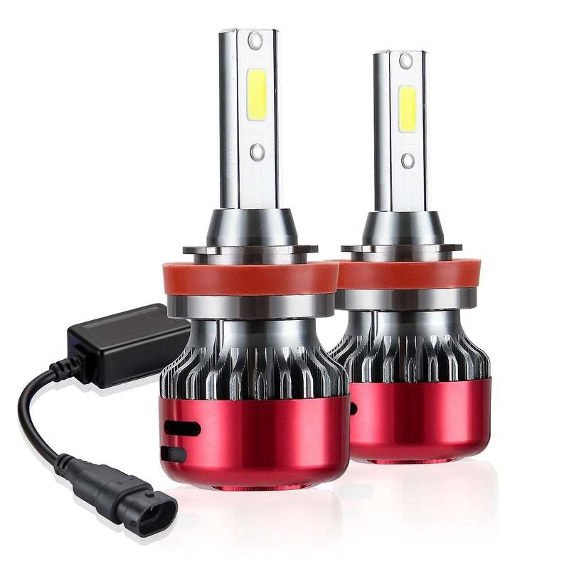 10000 Lumens H11 LED Headlight Bulb, DOB LED Chips Conversion Kit,6000K Cool White-360degree Adjusta