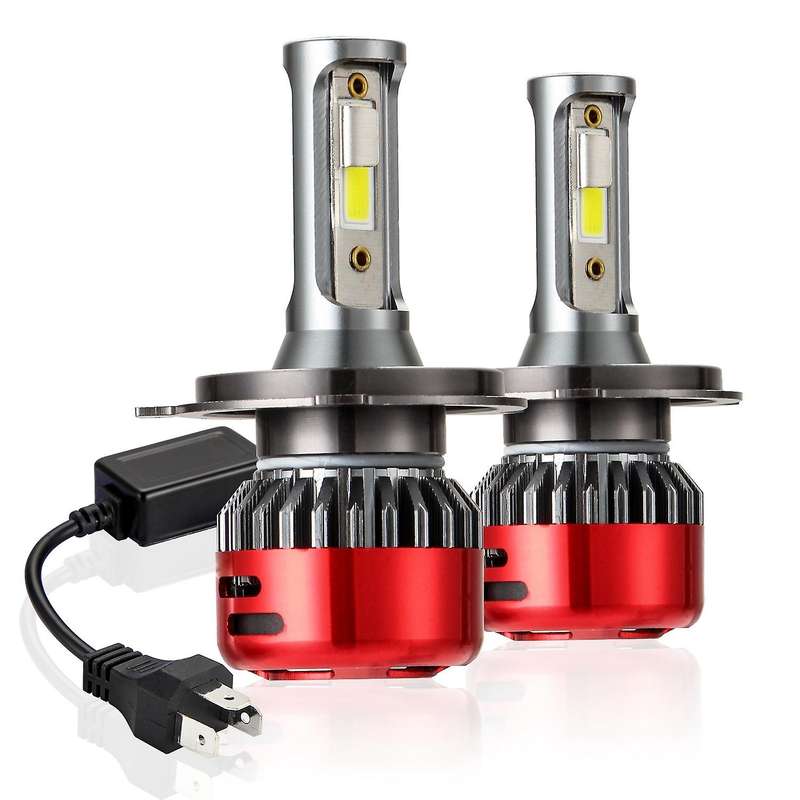 10000 Lumens H4 LED Headlight Bulb, DOB LED Chips Conversion Kit,6000K Cool White - 360Adjustable Be