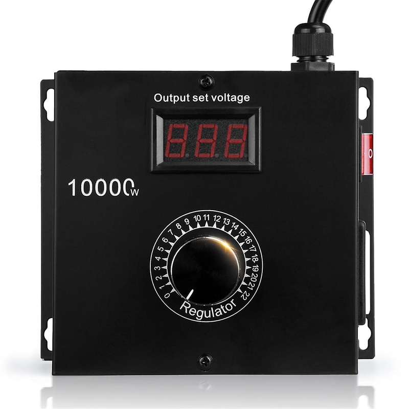 10000W AC Variable Speed Controller 120V-220V 15A, Fan Speed Controlle Motor Speed Controller for El