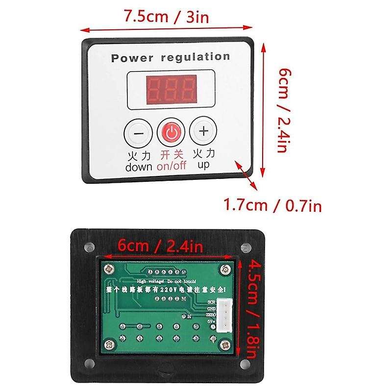 10000W SCR Digital Voltage Regulator Control Dimmer Thermostat , Voltage Controller SCR Controller V