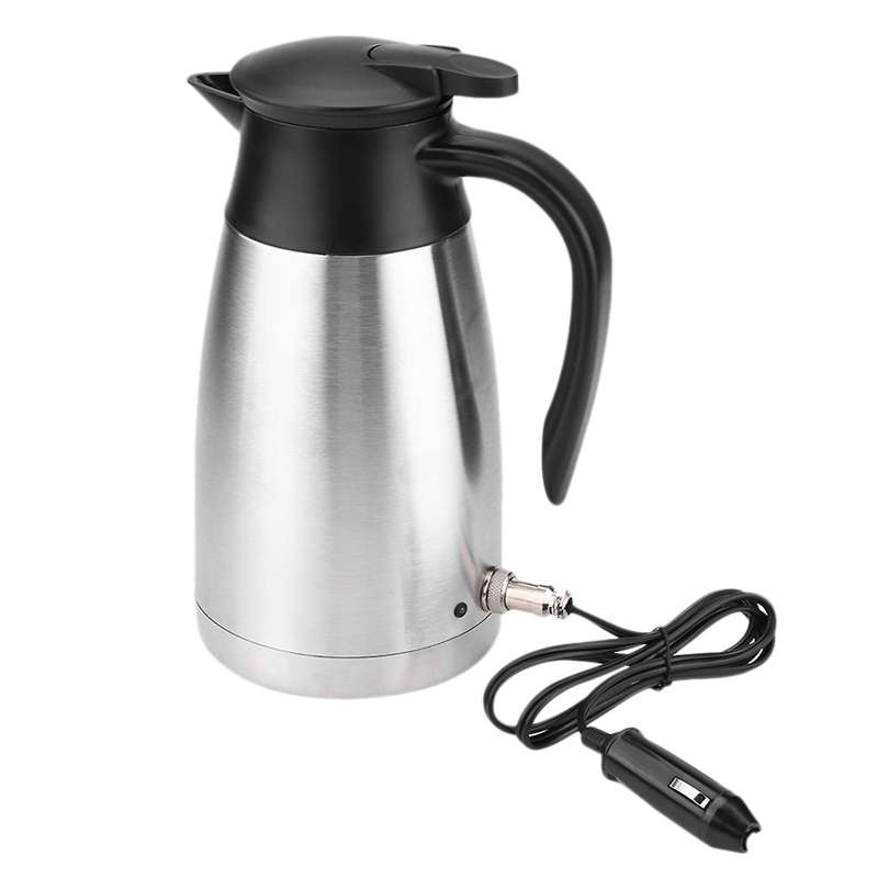 1000Ml 12V/24V Car Heating Kettle Stainless Steel Electric Heating Cup Kettle Water Heater Kettle fo