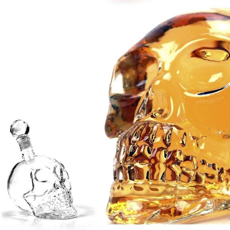 1000ml Decanter Crystal Skull Head glass Vodka Whisky