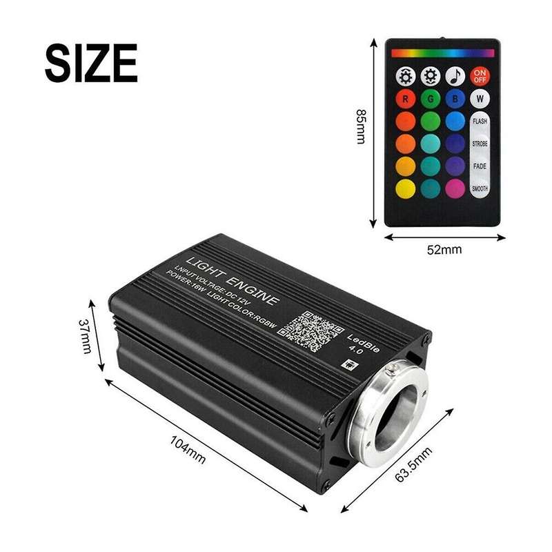 1000pcs Fiber Optic Car Home Headliner Star Light Kit Roof Ceiling Lights Remote