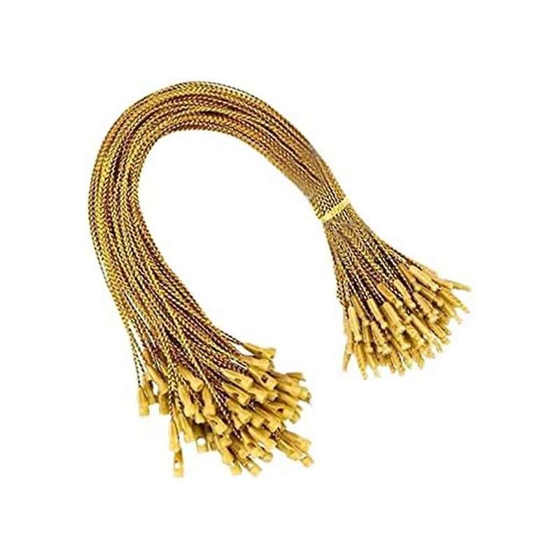 1000Pcs Gold Christmas Ornament Hanger Rope, Christmas Ribbon Ornament Hook Buckle for Christmas Cor