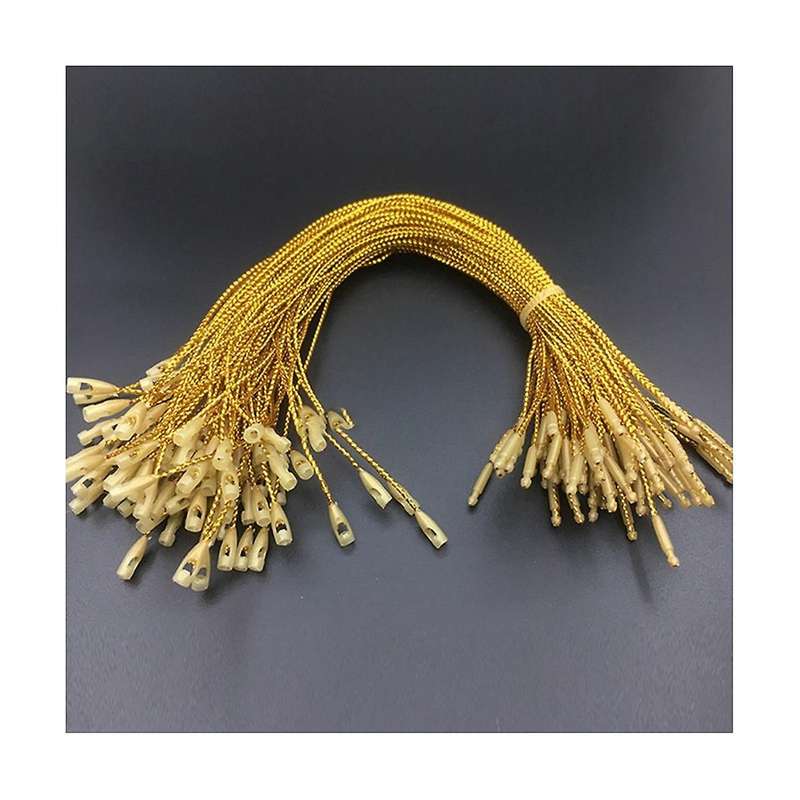 1000Pcs Gold Christmas Ornament Hanger Rope, Christmas Ribbon Ornament Hook Buckle for Christmas Cor