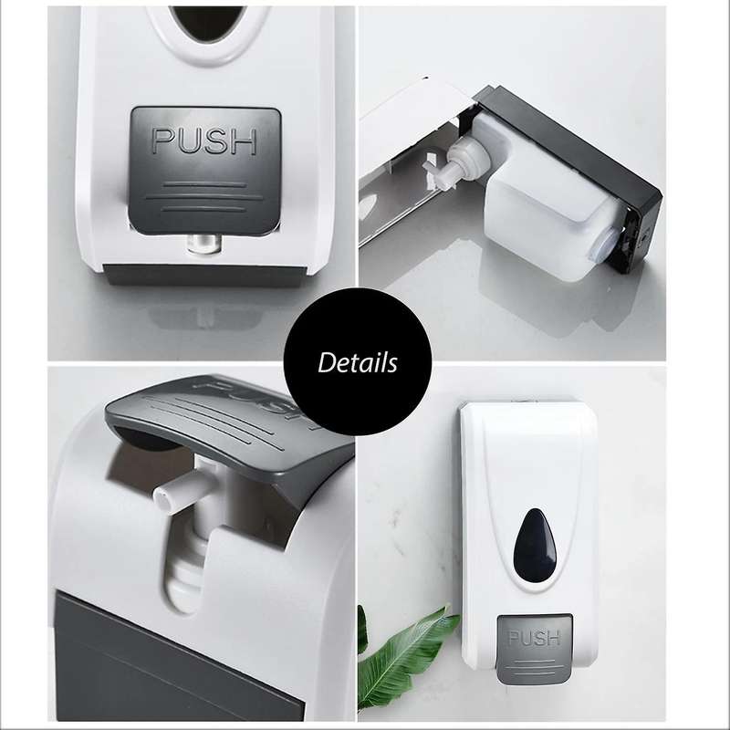 1000ML Manual Foaming Soap Dispenser Wall Mounted Hand Foam Soap Dispenser Push Pump Foaming Soap Di