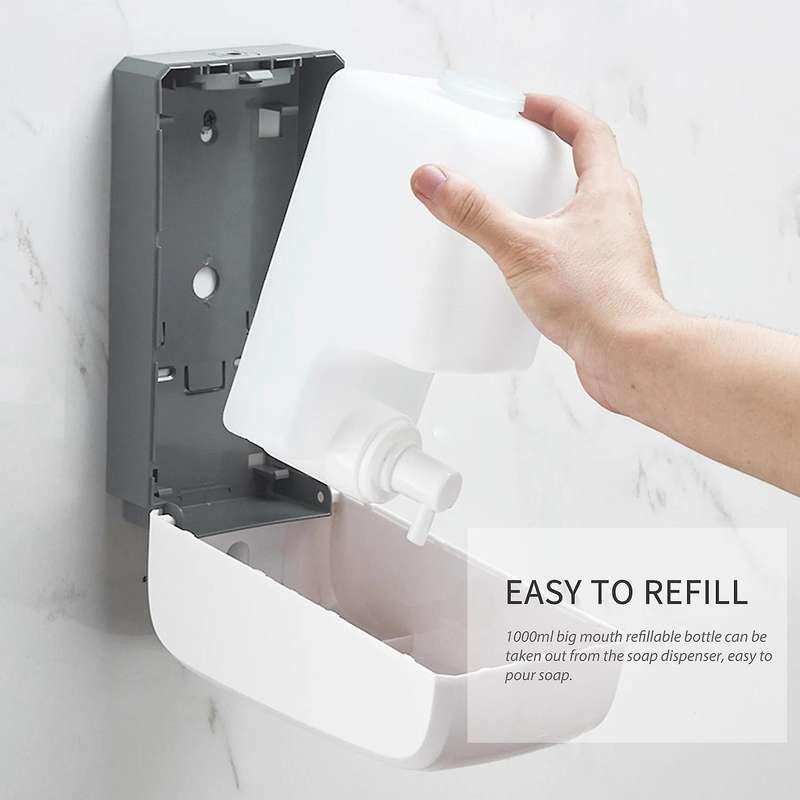1000ML Manual Foaming Soap Dispenser Wall Mounted Hand Foam Soap Dispenser Push Pump Foaming Soap Di