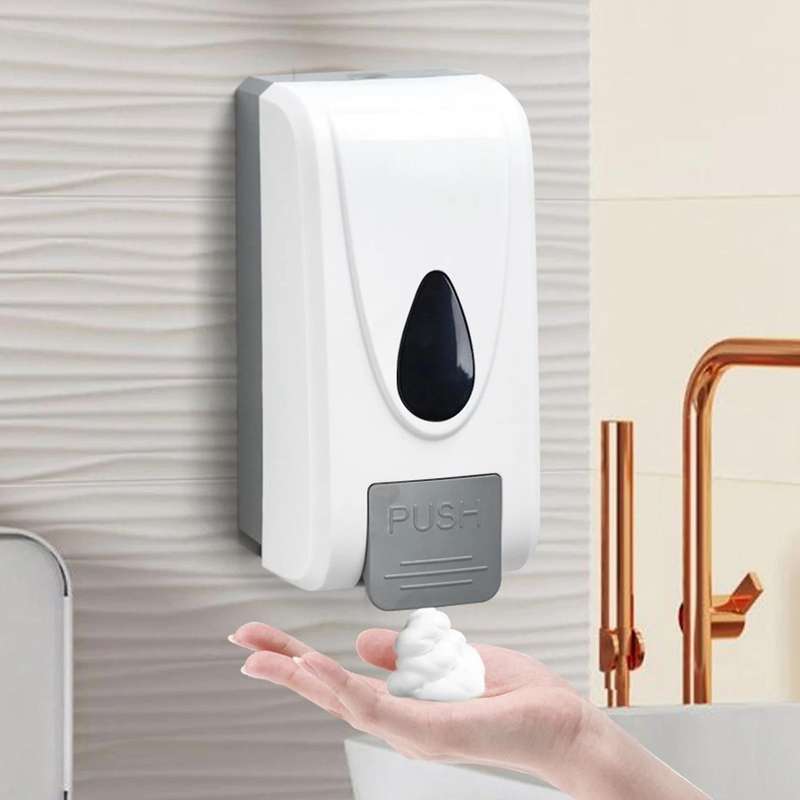 1000ML Manual Foaming Soap Dispenser Wall Mounted Hand Foam Soap Dispenser Push Pump Foaming Soap Di