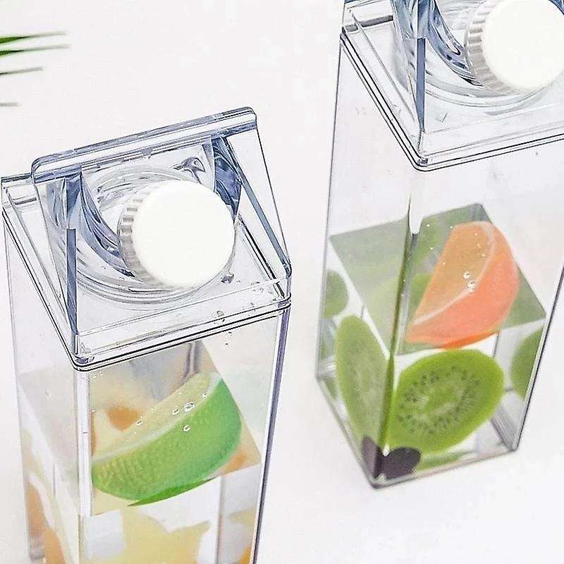 1000Ml Milk Carton Water Bottle Sports Square Milk Juice Water Bottle Outdoor Tour Camping Drinking
