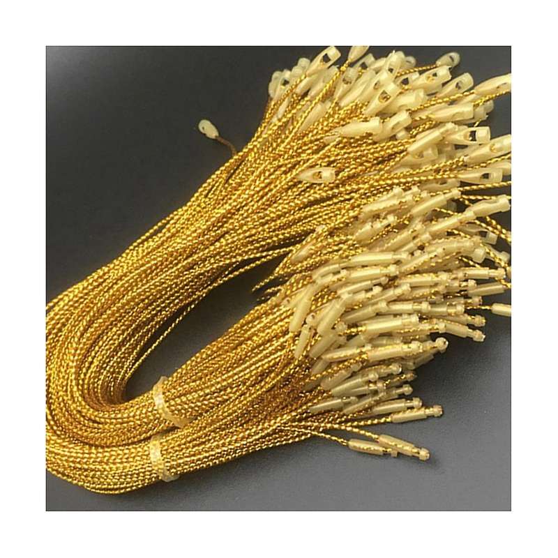 1000pcs Gold Christmas Ornament Hanger Rope, Christmas Ribbon Ornament Hook Buckle for Christmas Co