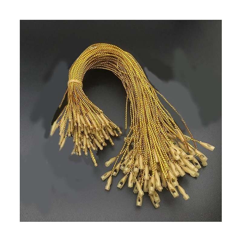 1000pcs Gold Christmas Ornament Hanger Rope, Christmas Ribbon Ornament Hook Buckle for Christmas Co