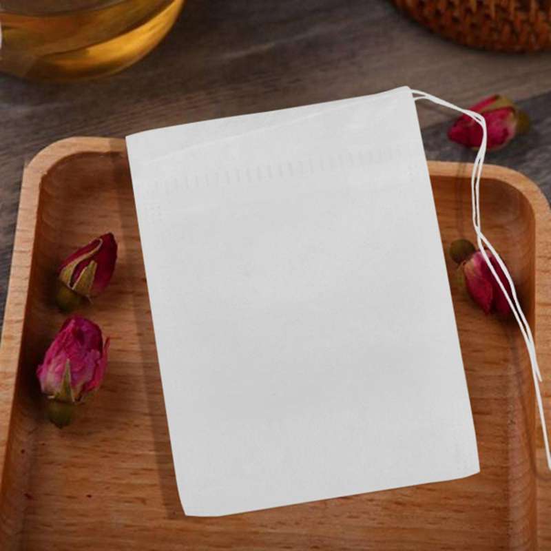 1000pcs/lot New Biodegraded Tea Bag Filters Ultrasonic Corn Fiber Cords Tea Bags Coffee Filter 6x8c