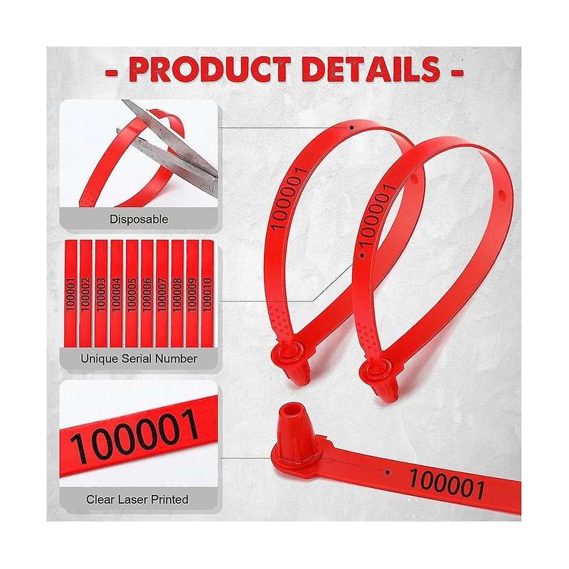 1000pcs Plastic Truck Door Seal Security Seal Tamper Security Lock for Trailer Logistic Shipping Pac