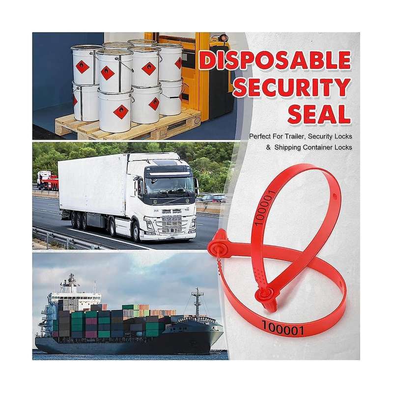 1000pcs Plastic Truck Door Seal Security Seal Tamper Security Lock for Trailer Logistic Shipping Pac