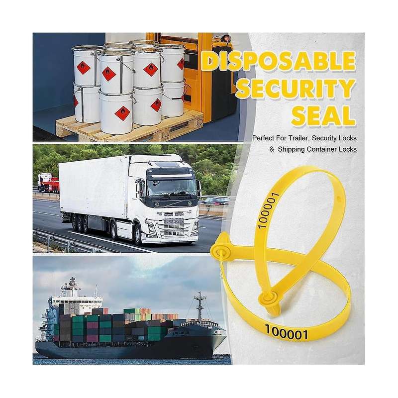 1000pcs Plastic Truck Door Seal Security Seal Tamper Security Lock for Trailer Logistic Shipping Pac