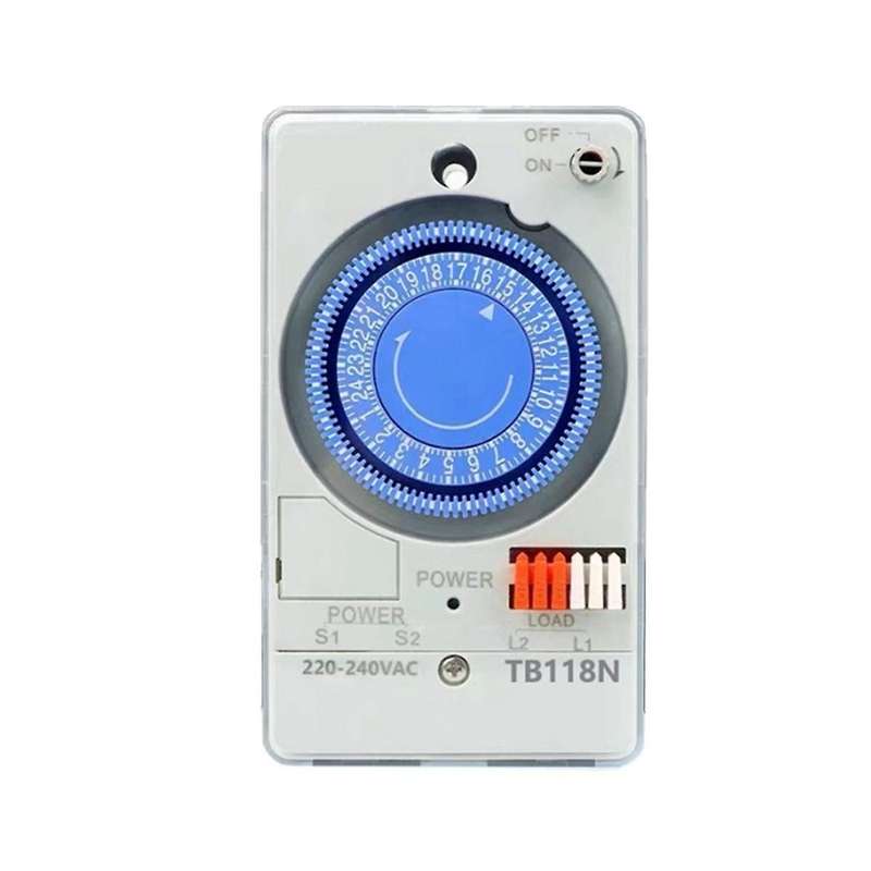 100-240vac 50-60hz Tb118n Din Rail Mechanical Timer Switch Waterproof with Transparent Plastic Prot