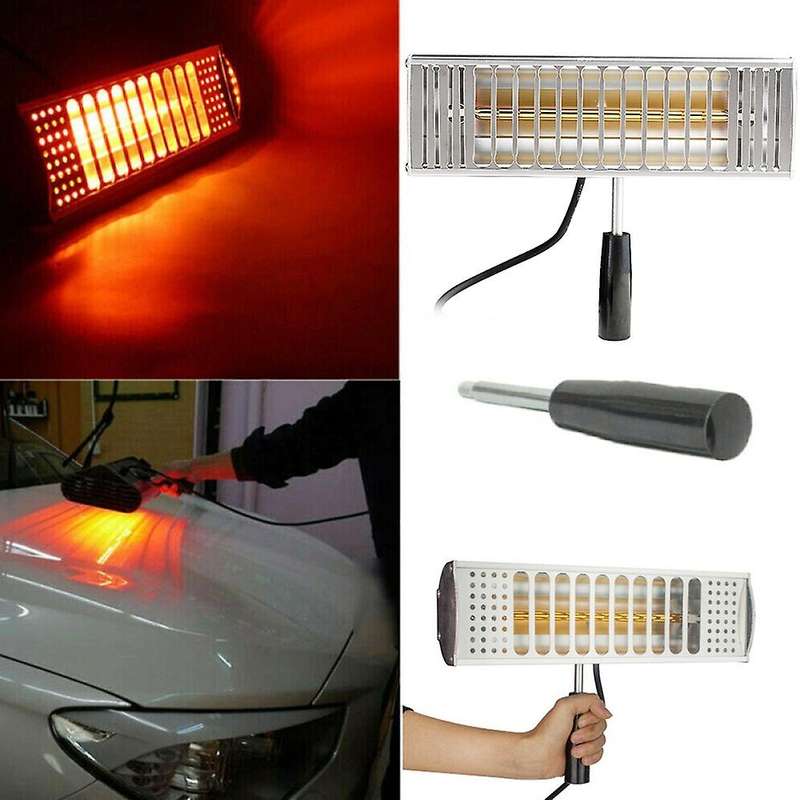 1000W Car Body Spray Drying Heating Light Paint Curing Lamp Hand Held Baking Booth Heater EU Plug