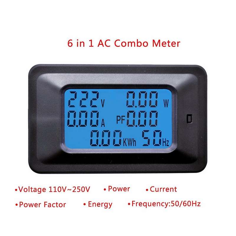 100A AC LCD Digital Panel Power Watt Meter Monitor Voltage KWh Voltmeter Ammeter Tester Tools