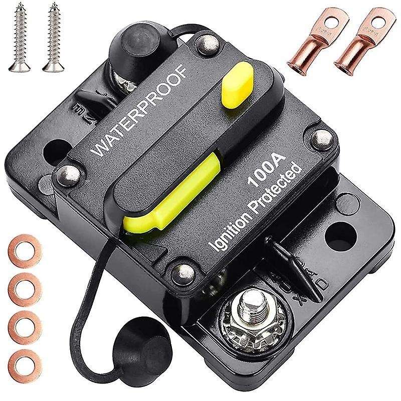 100a Car Circuit Breaker 12v-48v Waterproof Circuit Breaker Circuit Breaker with Manual Reset Fuse