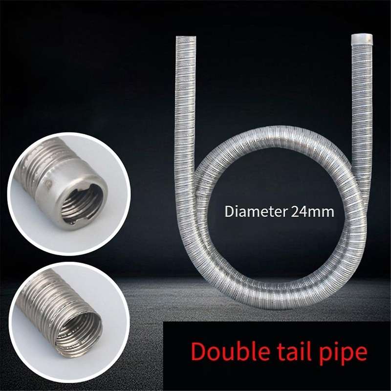 100cm Air Parking Heater Double-layer Stainless Steel Exhaust Pipe Tube Gas Vent Hose Car Truck Van