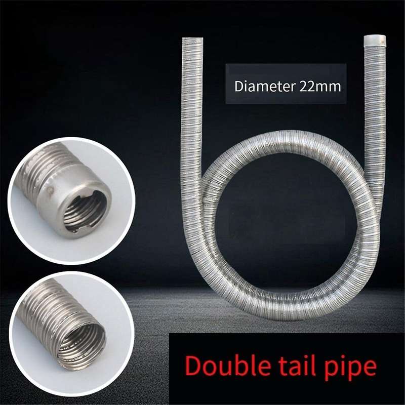 100cm Air Parking Heater Double-layer Stainless Steel Exhaust Pipe Tube Gas Vent Hose Car Truck Van
