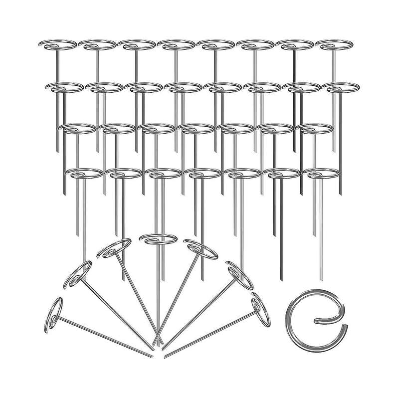 100Pcs 6In Landscape Staple, Anti-Rust Garden Staple, Circle Top Pins for Securing Lawn Fabric Weed