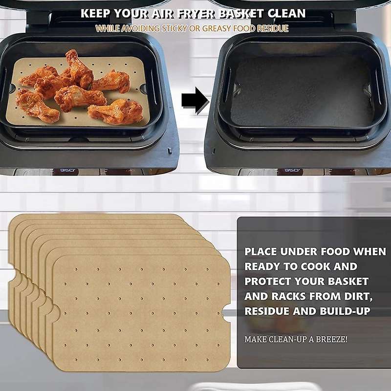 100Pcs Air Fryer Paper Compatible Ninja Foodi Smart FG551 Air Fryer