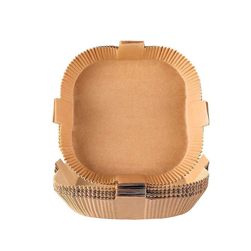 100pcs Air Fryer Disposable Paper Liner - 7.9inch Square Non-stick Parchment Paper Liners, Oil-proo