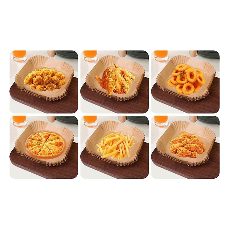 100pcs Air Fryer Baking Paper Square Parchment Paper Food-grade for 4.5-6l Air Fryer