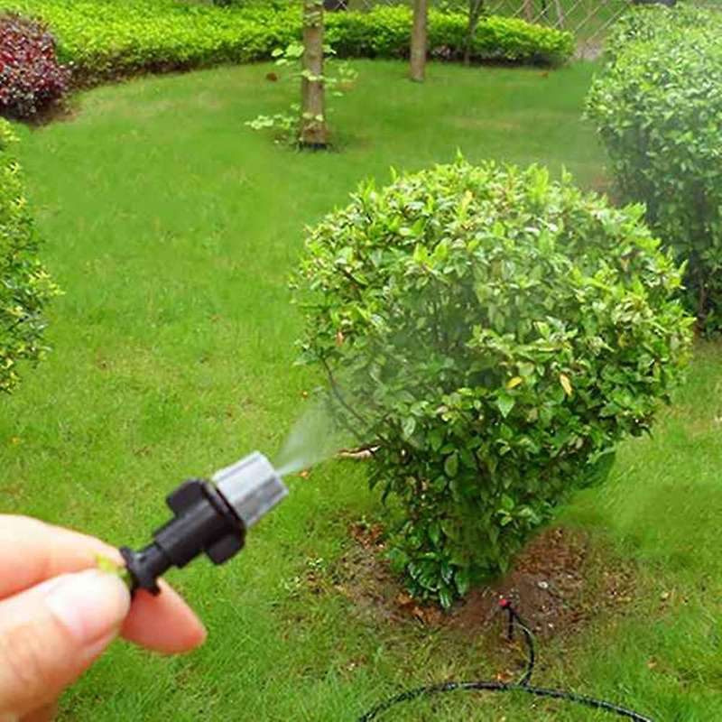 100Pcs Atomizing Sprinkler Mini 1/4 Inch Garden Lawn Irrigation Sprinkler for 4/7 mm Hose