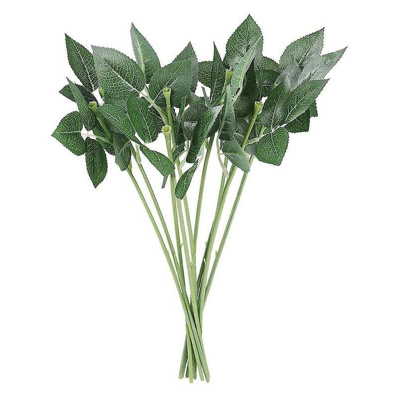 100pcs Artificial Plastic Flower Stems Greenish Flower Branch for Diy Bouquets Wedding Party Decor