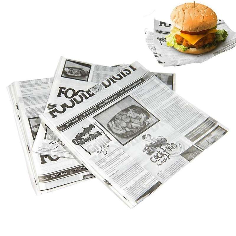 100pcs Baking Paper, Bread Paper, Hot Dog Tray Liner with French Fries, Hamburger Sandwich, Absorben