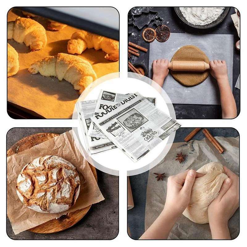 100pcs Baking Paper, Bread Paper, Hot Dog Tray Liner with French Fries, Hamburger Sandwich, Absorben