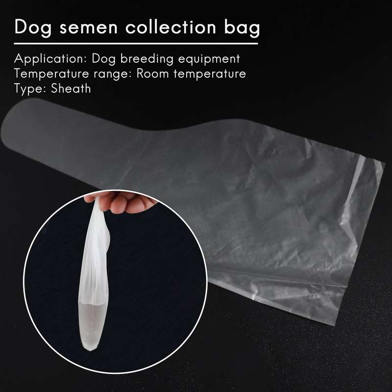 100Pcs Canine Semen Collection Bag Sleeves Dog Artificial Insemination Sheaths
