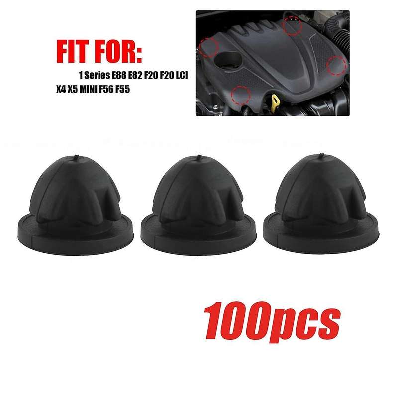 100pcs Car Engine Cover Rubber Mount Grommet Bump Stop 11127614138 for 1 2 3 4 5 6 7 Series Hood Bum