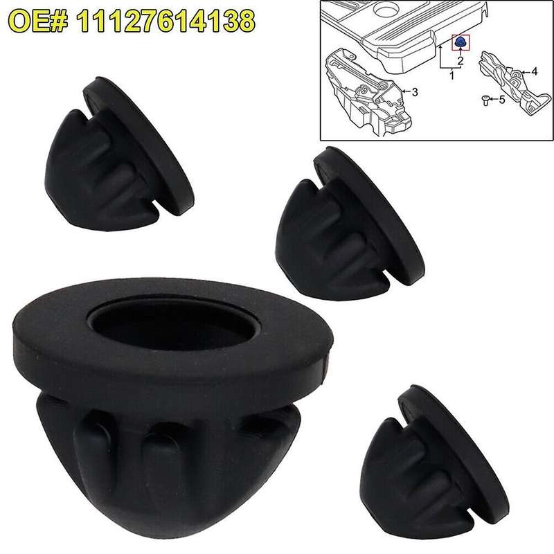 100pcs Car Engine Cover Rubber Mount Grommet Bump Stop 11127614138 for 1 2 3 4 5 6 7 Series Hood Bum