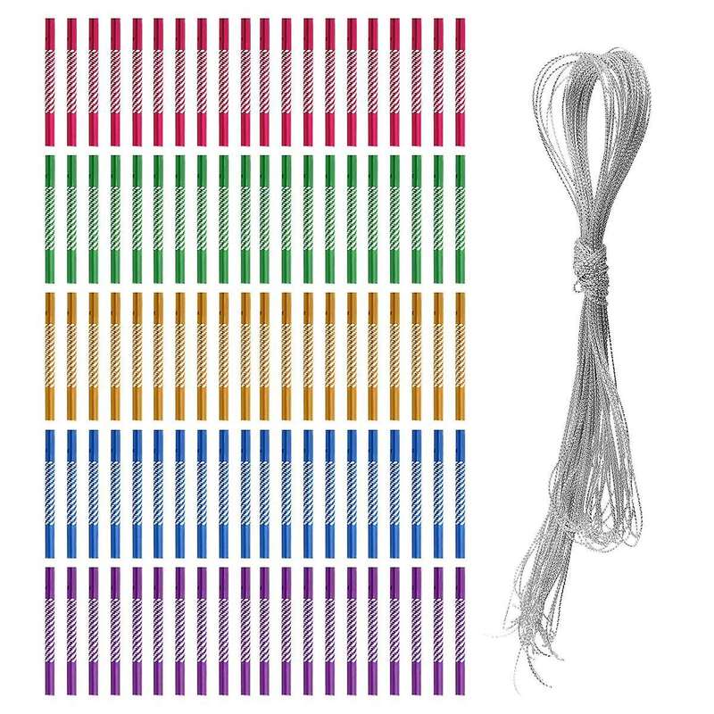 100Pcs DIY Wind Chim Hollow Wind Spinners Tube Wind Chime for DIY Aluminum Metal Tube Vocalize