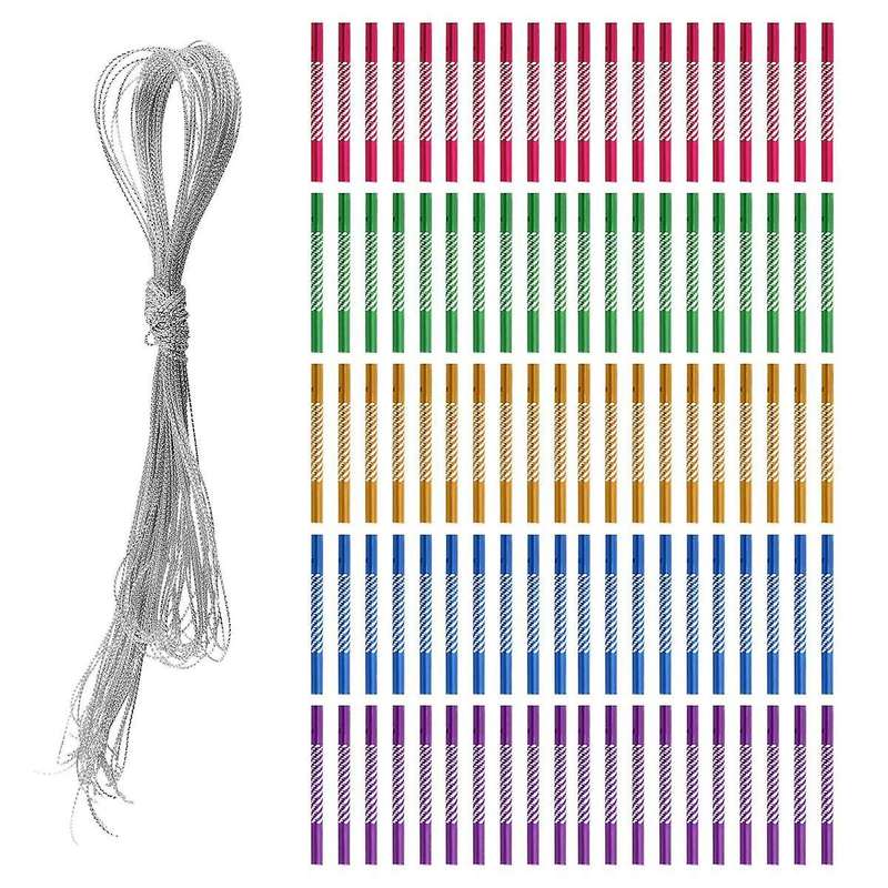 100Pcs DIY Wind Chim Hollow Wind Spinners Tube Wind Chime for DIY Aluminum Metal Tube Vocalize
