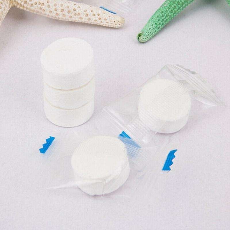 100Pcs Disposable Compressed Towels Capsules Washcloth Travel Camping
