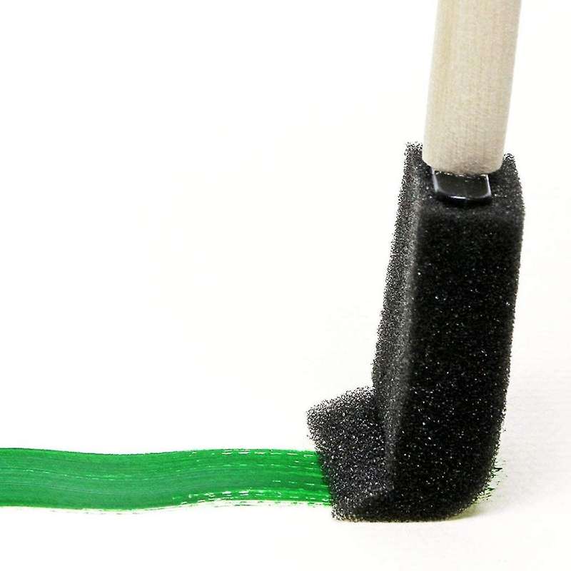 100pcs Foam Brush,sponge Wood Handle Paint Brush,foam Paint Brushes,1inch Foam Brush Painting Set F