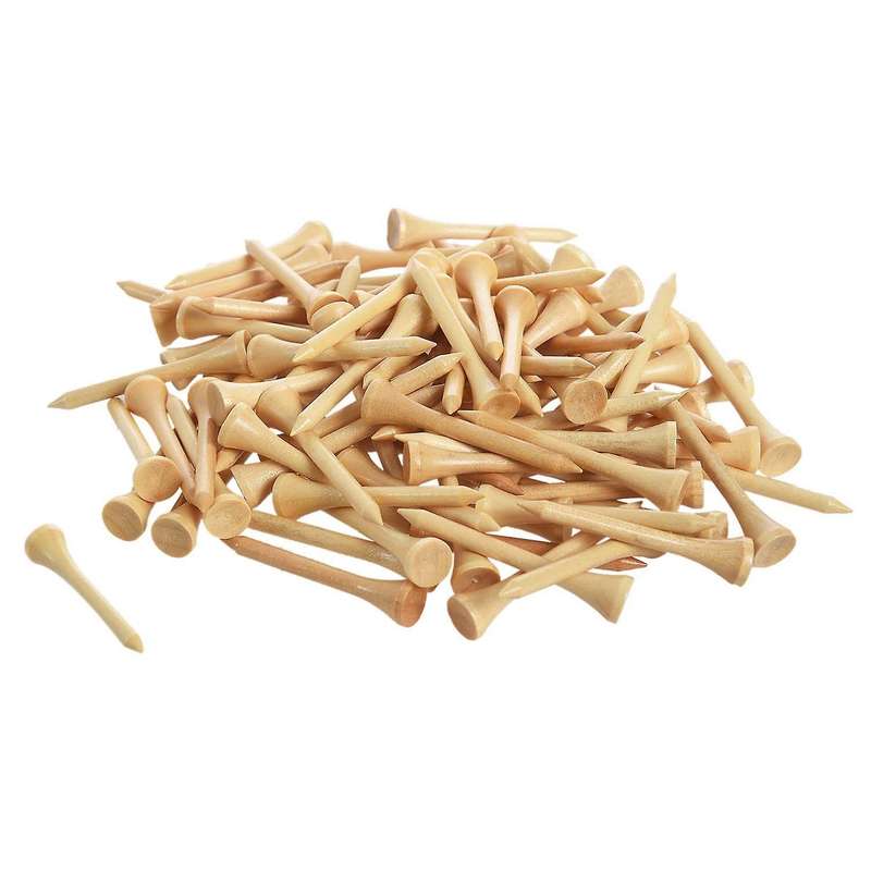 100pcs Golf Ball Tee Wood T Ball Ball Pin Nail Ball with Wooden Ball Nail Round Round Ball Nail 54m