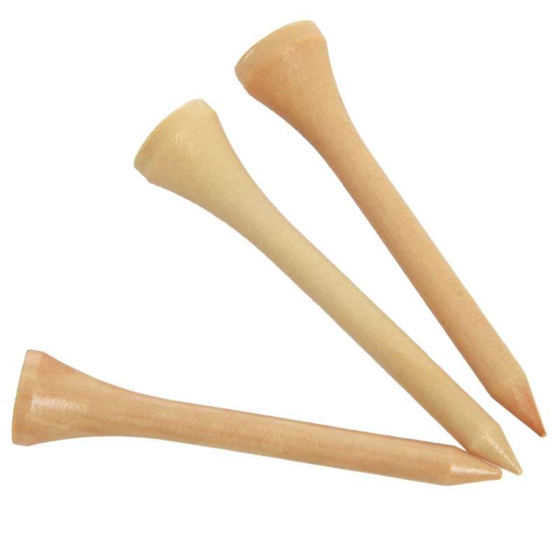 100pcs Golf Ball Tee Wood T Ball Ball Pin Nail Ball with Wooden Ball Nail Round Round Ball Nail 54m