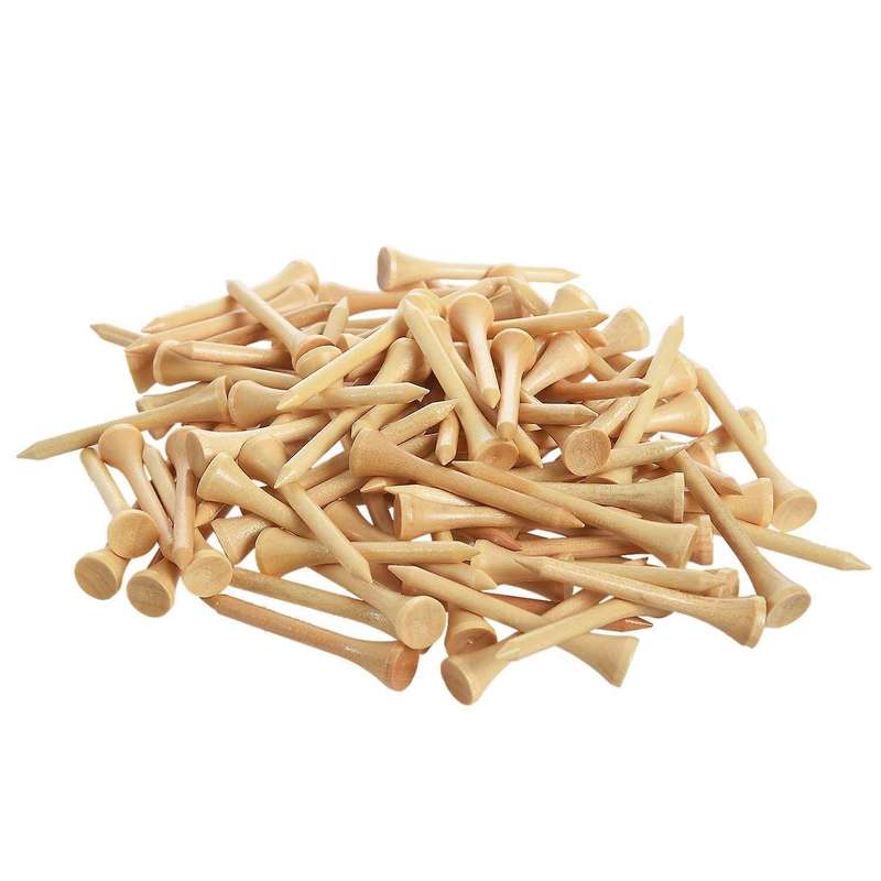 100pcs Golf Ball Tee Wood T Ball Ball Pin Nail Ball with Wooden Ball Nail Round Round Ball Nail 54m