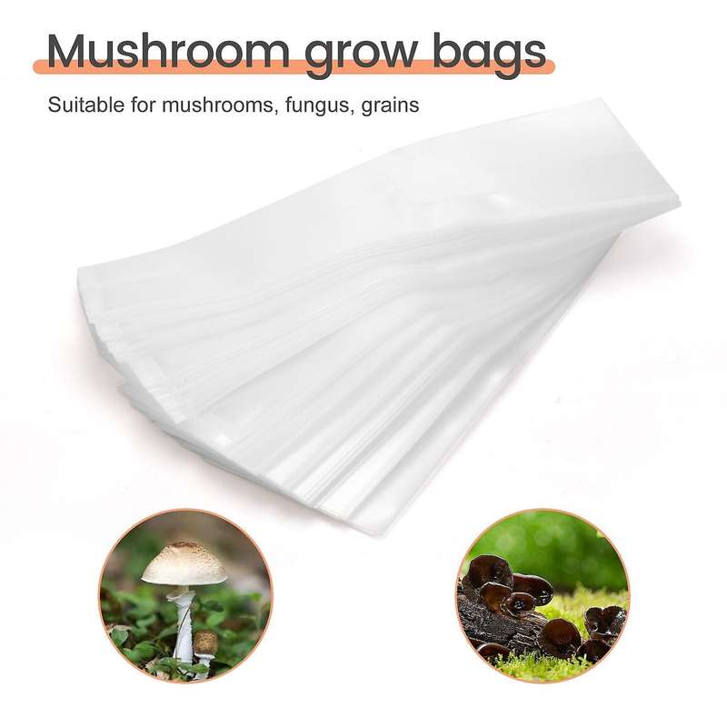 100pcs Grain Berries Substrate, Mushroom Growing Spawn Bag Mushroom Spawn Grow Bag High Temp Sealab