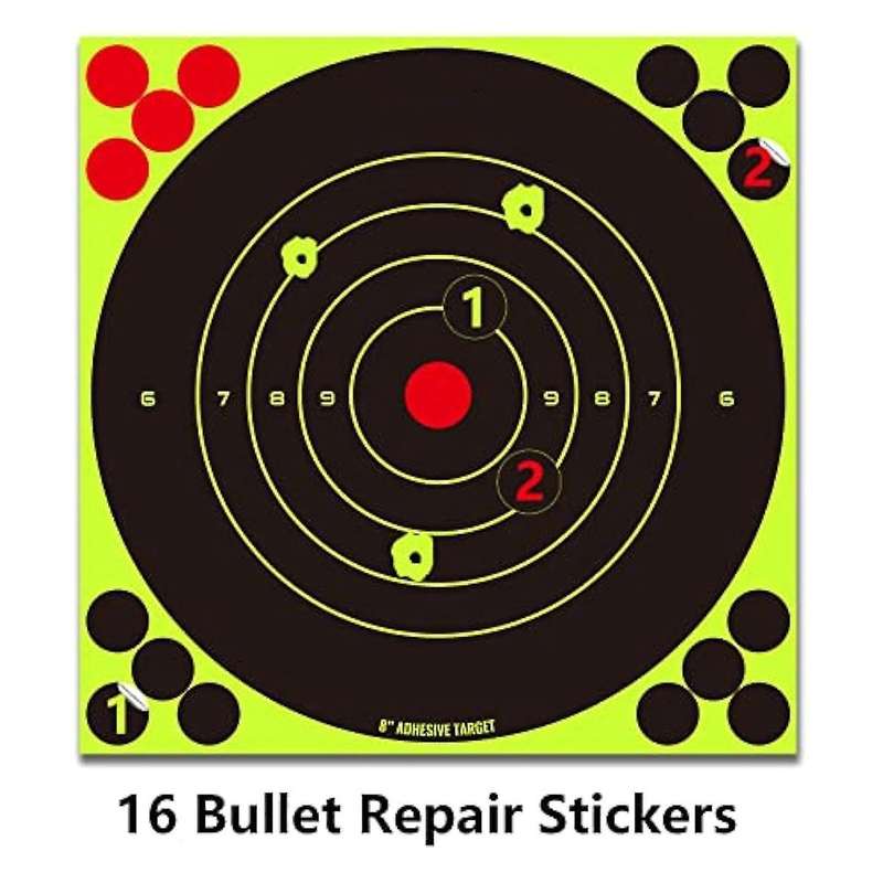 100pcs Fluorescent Green Target Stickers Bow and Stickers