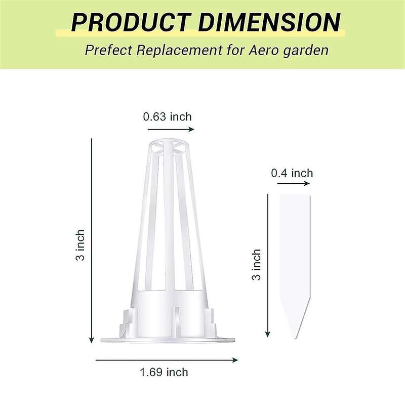 100pcs Grow Baskets, Hydroponic Seed Pods Baskets Replacement Compatible Hydroponic with 100 Pcs Pla