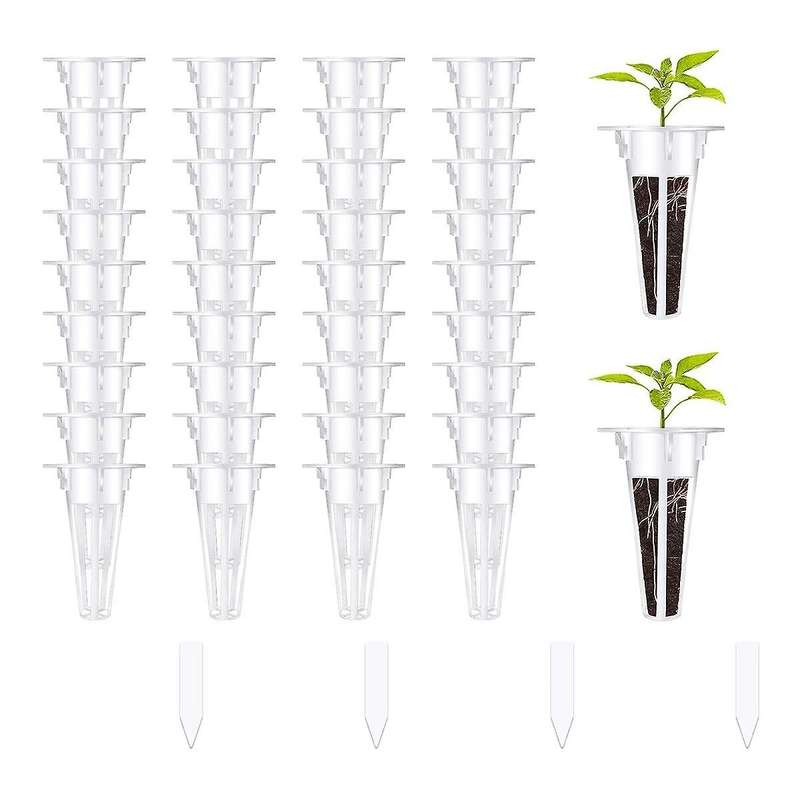 100pcs Grow Baskets, Hydroponic Seed Pods Baskets Replacement Compatible Hydroponic with 100 Pcs Pla