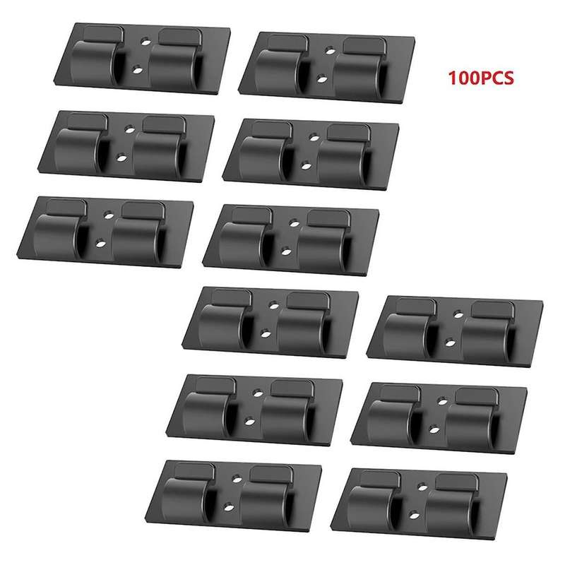 100pcs Hooks for Outdoor String Light Garland Light Clip Heavy Duty Cable Cord Clip Hanging Rope Wal