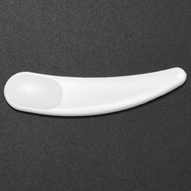 100pcs Mini Cosmetic Spatula Scoop Disposable White Plastic Mask Spatula Spoons