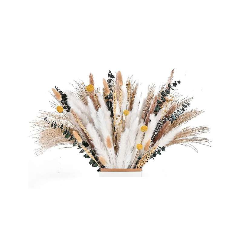 100pcs Pampas Grass Decor Dried Pampas Grass Pampas Grass for Family Living Room Wedding Boho Decor